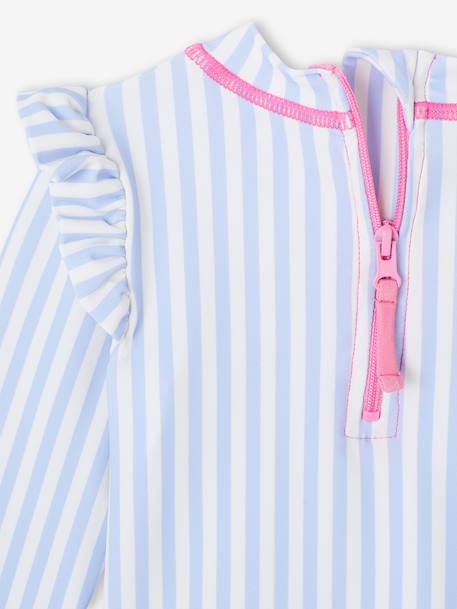 Maillot bain 3 pièces rayures bleu clair 10 - vertbaudet enfant 