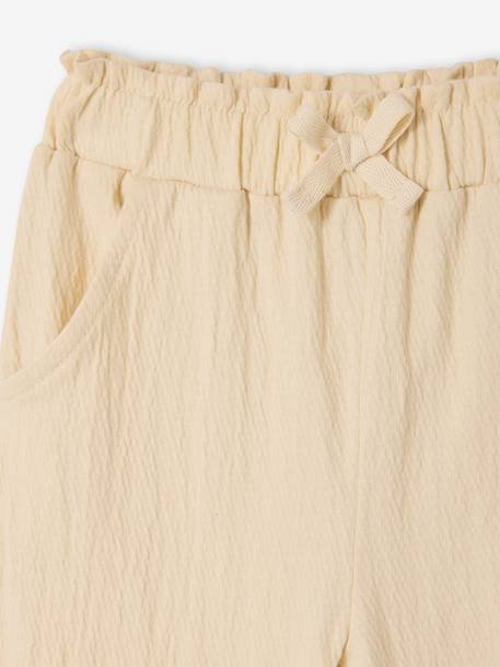 Pantalon bébé fille maille froissée écru 4 - vertbaudet enfant 