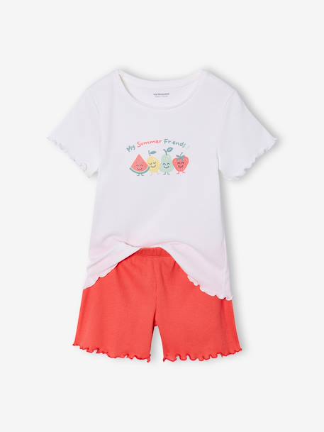 Lot pyjamas fille fruits écru 2 - vertbaudet enfant 