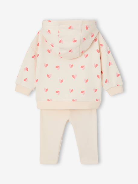 Ensemble sweat capuche legging écru 4 - vertbaudet enfant 