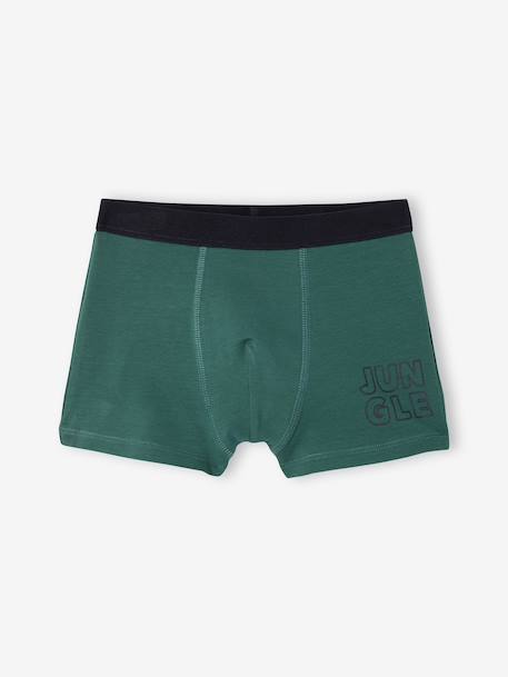 Lot 5 boxers enfant garçon jungle vert anglais 4 - vertbaudet enfant 