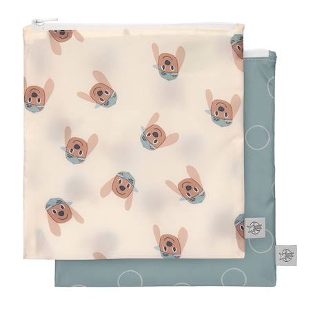 Lot de 2 pochettes à snack tiny team dog Multi-coloured 1 - vertbaudet enfant 