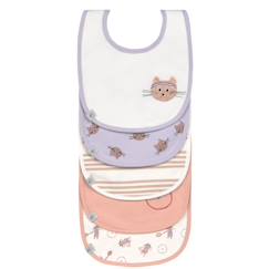 Puériculture-Lot de 5 bavoirs en éponge imperméable 3-18 mois tiny team cat