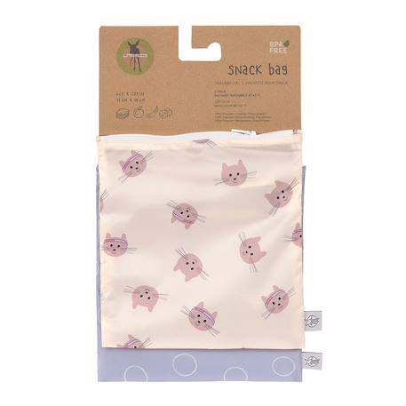 Lot de 2 pochettes à snack tiny team cat Multi-coloured 3 - vertbaudet enfant 