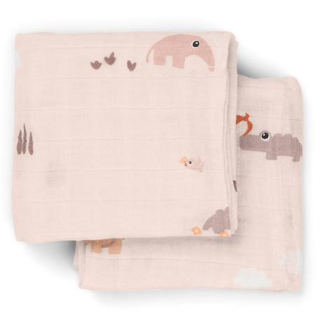 Lot de langes bébé en coton bio – doux, absorbants et pratiques pour le quotidien Rose+Sable 2 - vertbaudet enfant 
