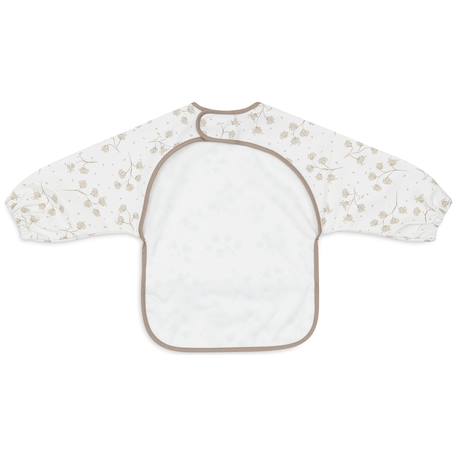 Bavoir bébé à manches longues imperméable – protection complète pour repas et activités créatives Ecru, beige 2 - vertbaudet enfant 