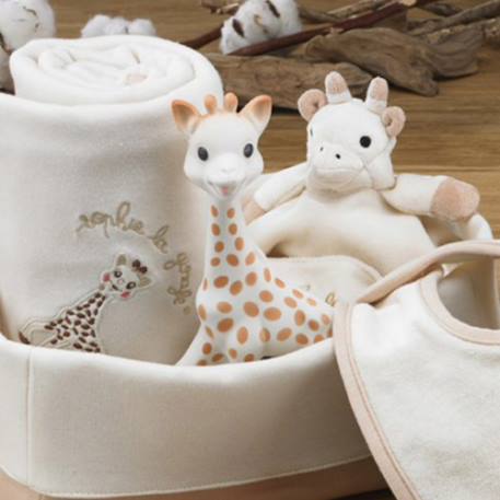 Sophie la girafe en boîte cadeau (18 cm) Blanc, marron 6 - vertbaudet enfant 