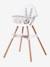 Chaise haute Evolu 2 + arceau naturel blanc 1 - vertbaudet enfant 