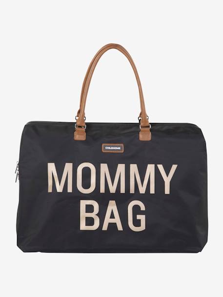 Sac à langer Mommy Bag large CHILDHOME blanc cassé+noir or 7 - vertbaudet enfant 