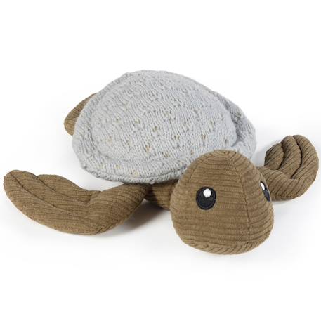 Peluche bébé en tricot et velours côtelé – douce, résistante et adaptée dès la naissance Gris, marron, blanc 1 - vertbaudet enfant 