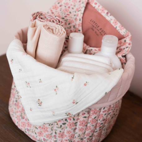 Lot de langes hydrophiles bébé en coton bio – multi-usages, doux et absorbants dès la naissance Blanc, rose 2 - vertbaudet enfant 