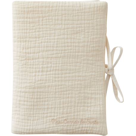 Protège carnet de santé gaze de coton fougère Beige+Ecru+Vert d'eau 4 - vertbaudet enfant 