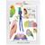 Sticker mural décoratif pour chambre d’enfant – décoration douce et poétique à poser facilement Rose, vert, lilas 1 - vertbaudet enfant 