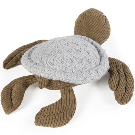 Peluche bébé en tricot et velours côtelé – douce, résistante et adaptée dès la naissance Gris, marron, blanc 4 - vertbaudet enfant 