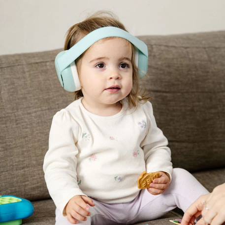Casque anti-bruit pour bébés blanc-vert menthe Blanc, vert d'eau 3 - vertbaudet enfant 