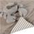 Peluche bébé en tricot et velours côtelé – douce et écoresponsable dès la naissance Gris marron, blanc 4 - vertbaudet enfant 