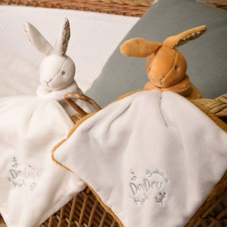 Doudou bébé tout doux avec mouchoir – compagnon rassurant et facile à emporter dès la naissance Ocre 6 - vertbaudet enfant 