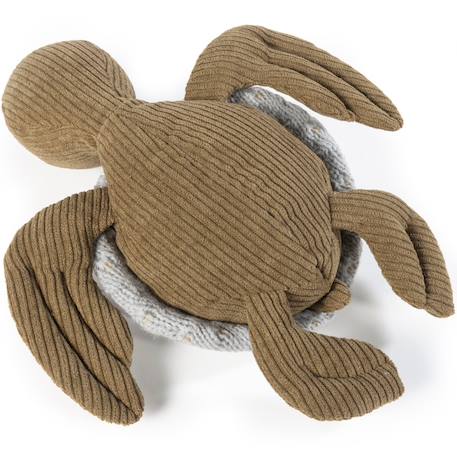 Peluche bébé en tricot et velours côtelé – douce, résistante et adaptée dès la naissance Gris, marron, blanc 3 - vertbaudet enfant 