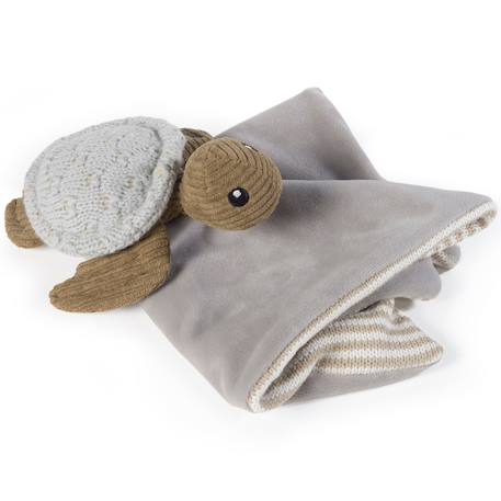 Peluche bébé en tricot et velours côtelé – douce, durable et adaptée dès la naissance Gris, marron, blanc 3 - vertbaudet enfant 