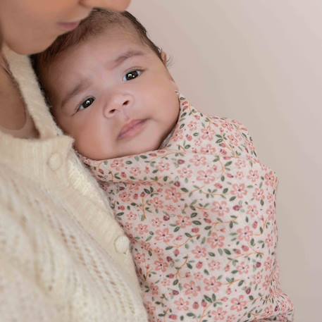 Lot de langes hydrophiles bébé en coton biologique – douceur, absorption et usage quotidien Rose 2 - vertbaudet enfant 