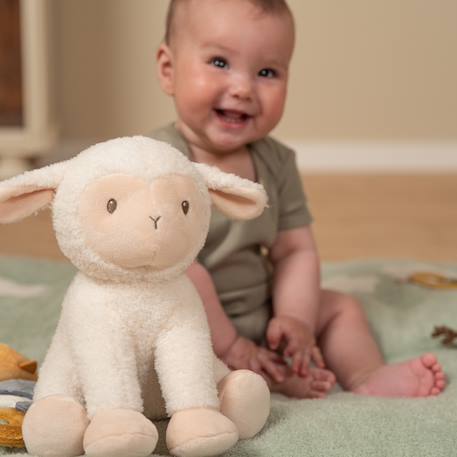 Peluche bébé toute douce en forme d’animal – compagnon câlin lavable en machine dès la naissance Blanc, marron 4 - vertbaudet enfant 