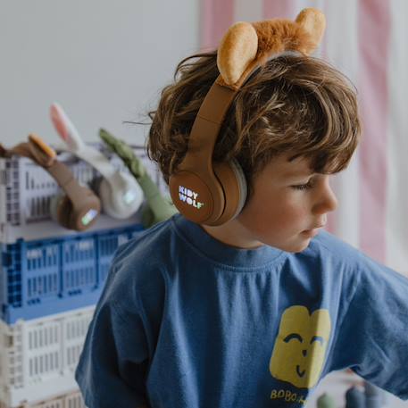 Casque audio enfant Bluetooth avec limitation de volume – confortable, sécurisé et ludique Ocre, marron 4 - vertbaudet enfant 