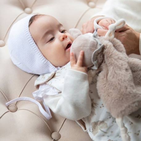 Doudou bébé en velours et tissu peluche – compagnon doux et rassurant dès la naissance Beige 5 - vertbaudet enfant 