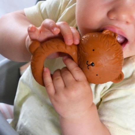 Anneau de dentition bébé en caoutchouc naturel – dès la naissance Marron, noir 3 - vertbaudet enfant 