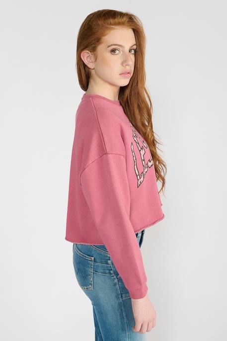 Sweat-shirt filougi Vieux rose 3 - vertbaudet enfant 