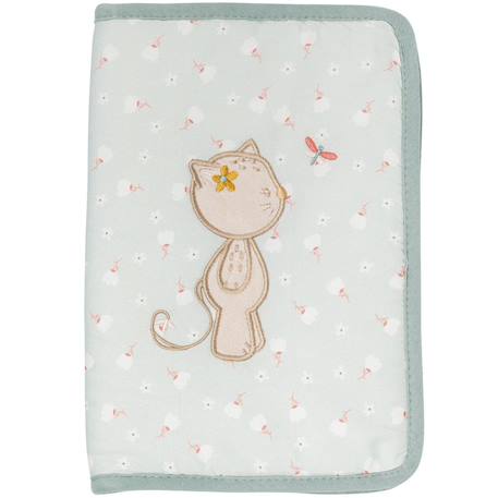 Protège carnet de santé mila, zoé et lana Vert d'eau, blanc, rose 1 - vertbaudet enfant 