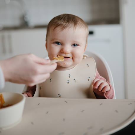Set de table enfant en silicone alimentaire – antidérapant, résistant et sans substances nocives Ecru, jaune, noir 3 - vertbaudet enfant 
