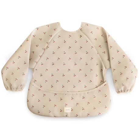 Bavoir bébé à manches longues imperméable – protection repas et activités sans taches Ecru, rouge, vert 1 - vertbaudet enfant 