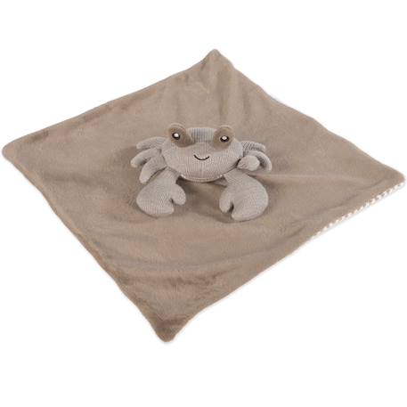 Peluche bébé en tricot et velours côtelé – douce et écoresponsable dès la naissance Gris marron, blanc 2 - vertbaudet enfant 