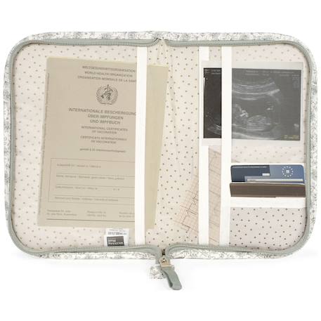 Protège carnet de santé bébé zippé en coton – rangement organisé Vert 2 - vertbaudet enfant 