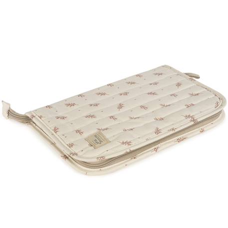 Protège carnet de santé bébé zippé en coton – rangement organisé Ecru, rose 2 - vertbaudet enfant 