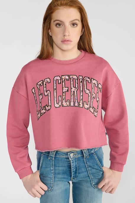 Sweat-shirt filougi Vieux rose 6 - vertbaudet enfant 