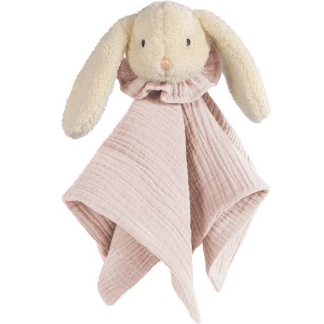Doudou bébé ultra doux avec yeux brodés – compagnon rassurant dès la naissance Sable, bleu, noir+Sable, rose, noir 6 - vertbaudet enfant 