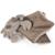 Peluche bébé en tricot et velours côtelé – douce et écoresponsable dès la naissance Gris marron, blanc 3 - vertbaudet enfant 