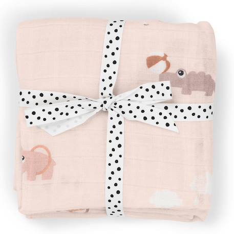 Lot de langes bébé en coton bio – doux, absorbants et pratiques pour le quotidien Rose+Sable 1 - vertbaudet enfant 