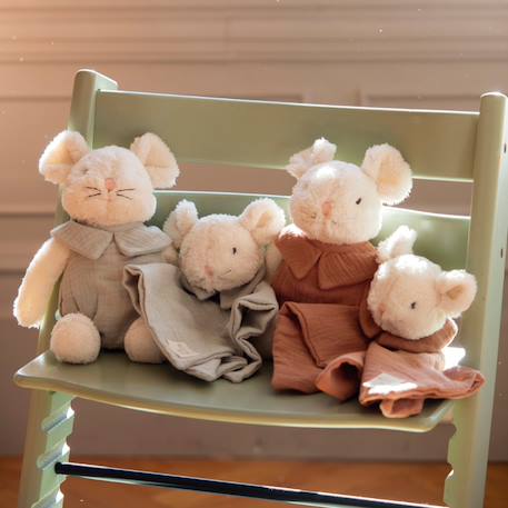Doudou bébé doux et apaisant en tissu naturel – compagnon réconfortant dès la naissance Cannelle, écru 6 - vertbaudet enfant 