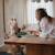 Bavoir bébé manches longues imperméable – protection repas avec poche récupératrice Beige+Rose 5 - vertbaudet enfant 