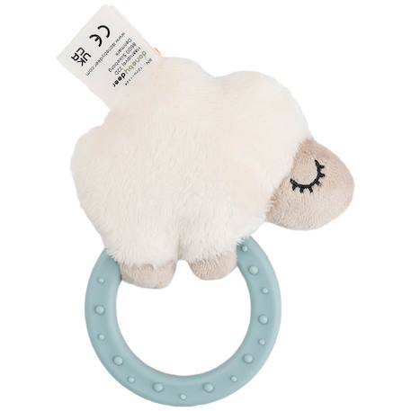 Hochet avec anneau de dentition sheepy bleu Bleu 2 - vertbaudet enfant 