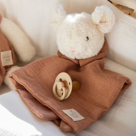 Doudou bébé doux et apaisant en tissu naturel – compagnon réconfortant dès la naissance Cannelle, écru 4 - vertbaudet enfant 