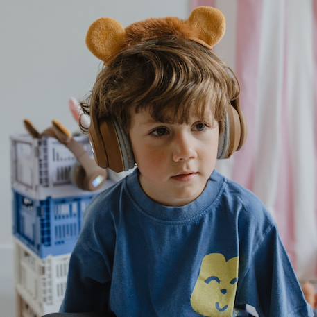 Casque audio enfant Bluetooth avec limitation de volume – confortable, sécurisé et ludique Ocre, marron 2 - vertbaudet enfant 