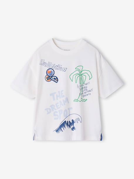T-shirt manches courtes surf écru 2 - vertbaudet enfant 