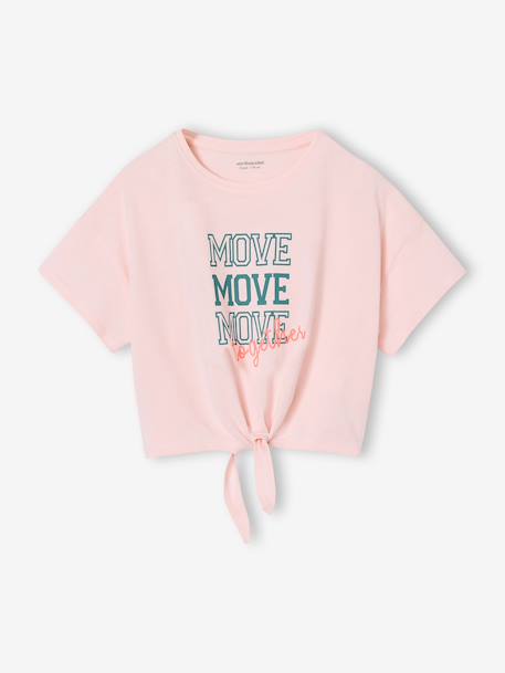 T-shirt manches courtes sport rose pâle 1 - vertbaudet enfant 