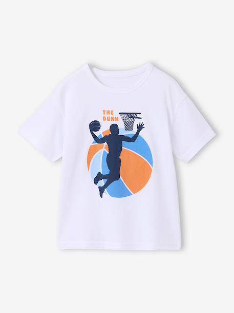 T-shirt garçon motifs graphiques manches courtes blanc+bleu nuit+vert d'eau 1 - vertbaudet enfant 