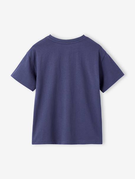 T-shirt garçon motif animalier bleu ardoise+orange 2 - vertbaudet enfant 