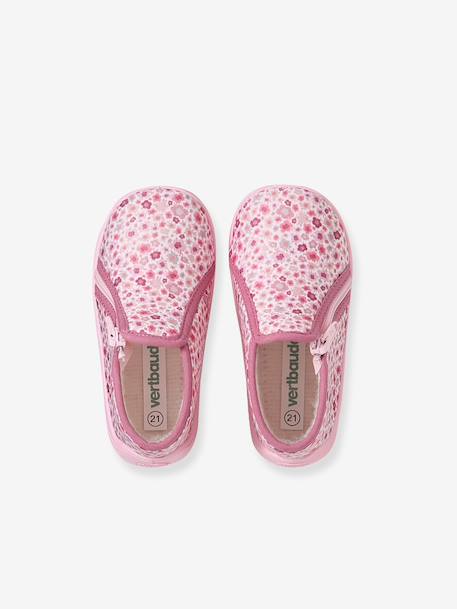Chaussons zippés bébé fabriqués en France rose imprimé 2 - vertbaudet enfant 