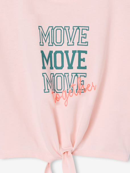 T-shirt manches courtes sport rose pâle 3 - vertbaudet enfant 